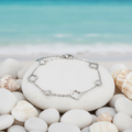 Bracelet argent sur pierres et coquillages