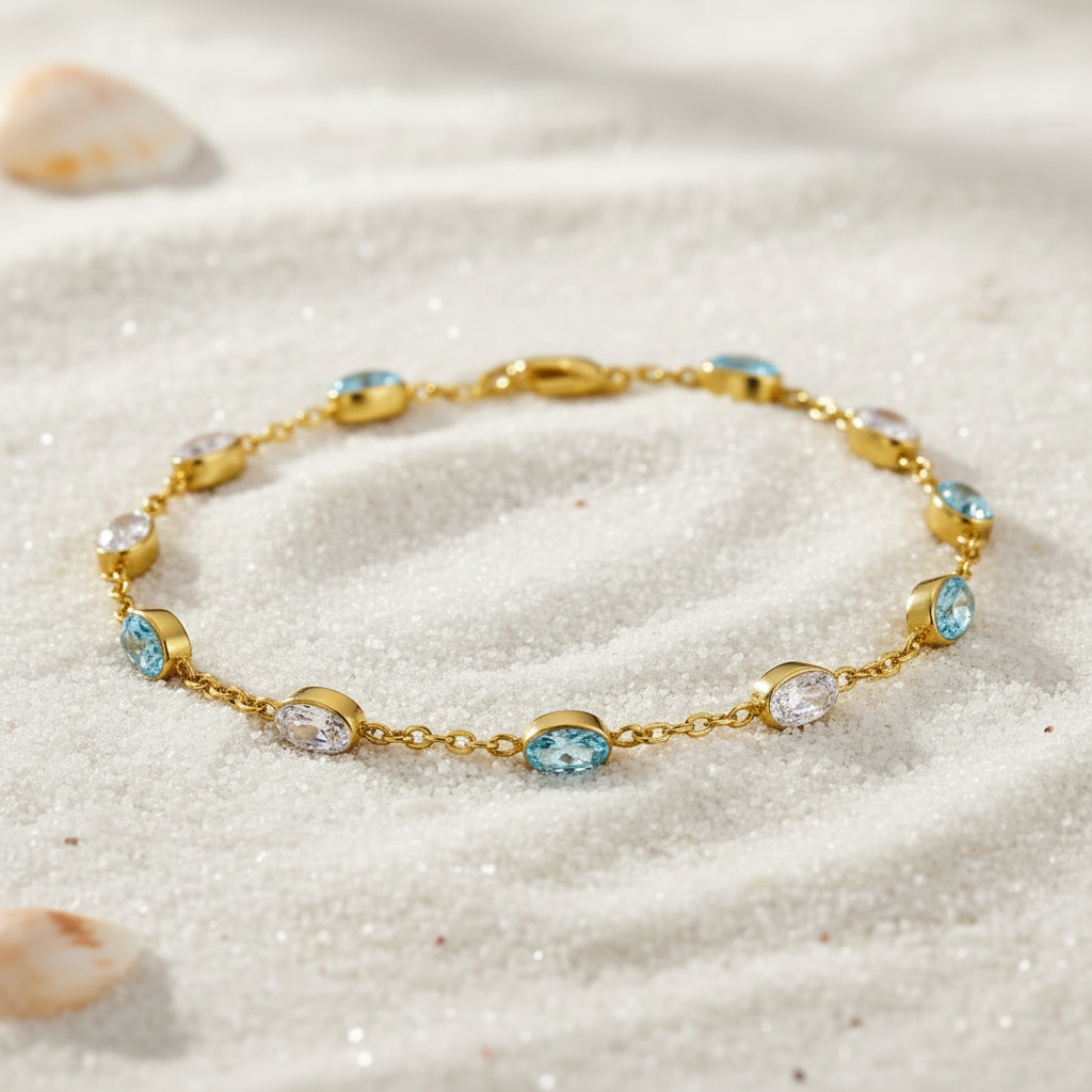 Bracelet doré sans chaîne dépassante