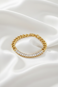 Bracelet Luna - fond soie blanche