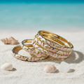 Bracelets rose et or - bord de mer