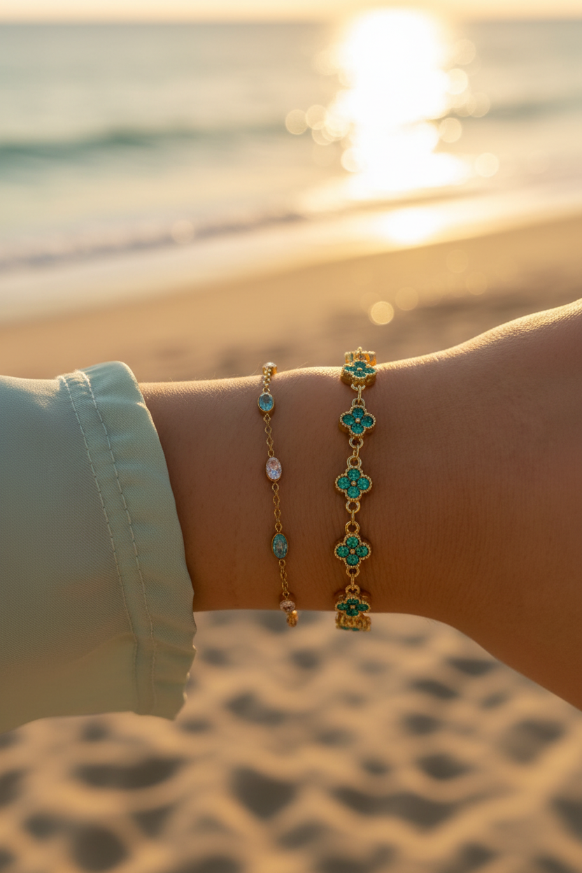 Bracelets verts sunset